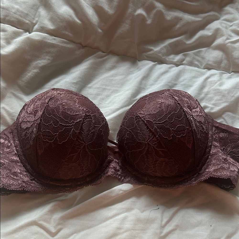 La SENZA Lace Push-Up Bra in Rich Brown